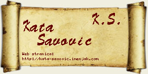 Kata Savović vizit kartica